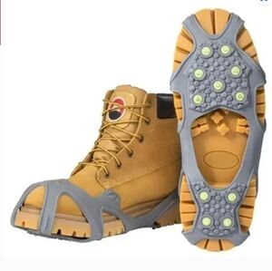 Winter walking prickly ice skates